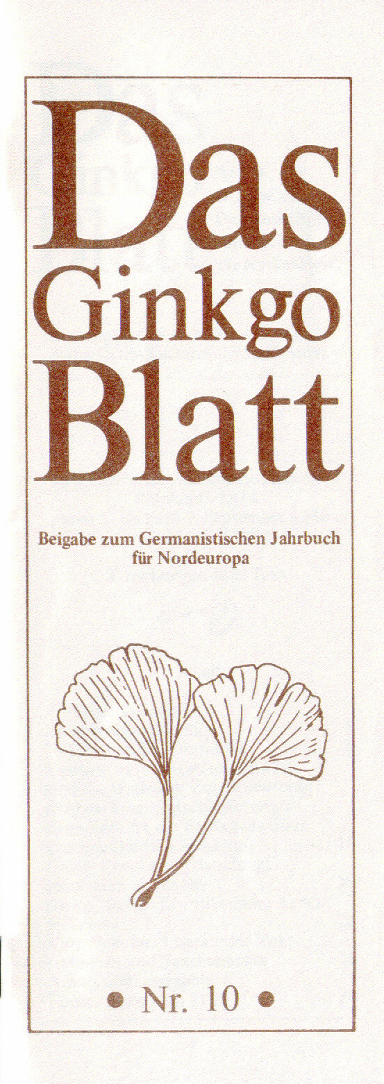 Titelseite des Ginkgo-Blatts Nr. 10