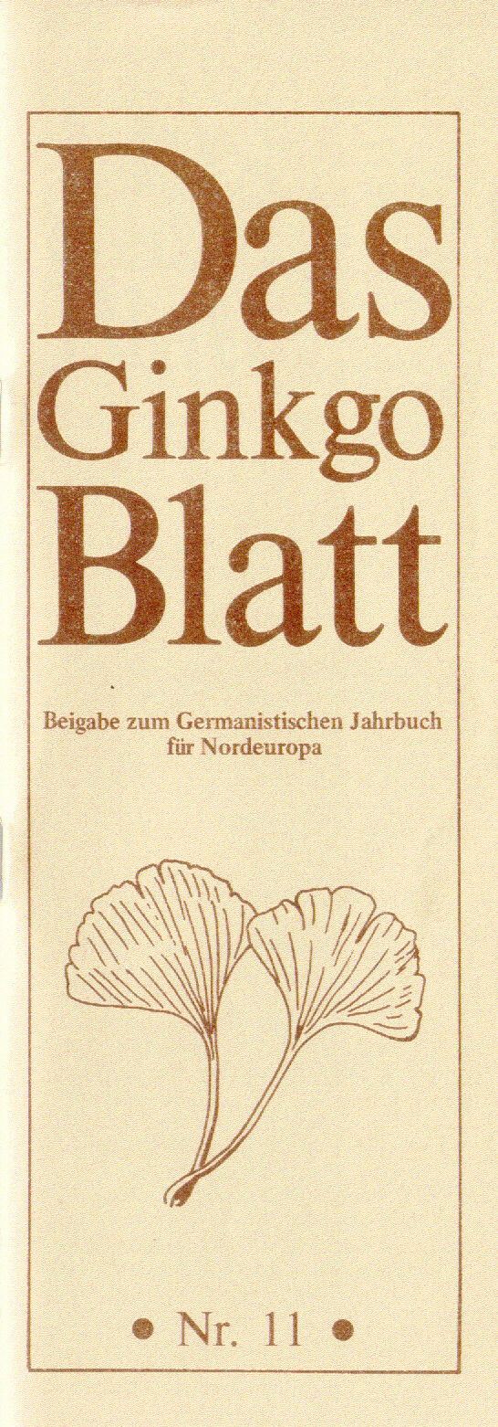 Titelseite des Ginkgo-Blatts Nr. 11