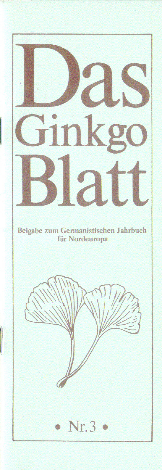 Titelseite des Ginkgo-Blatts Nr. 3