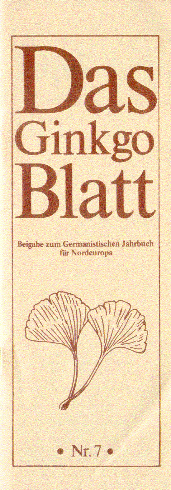 Titelseite des Ginkgo-Blatts Nr. 7
